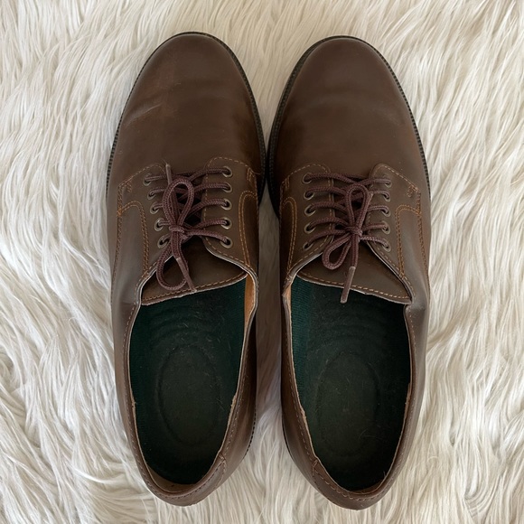 {Rockport} Lace-Up Oxford Leather Shoes in Brown - Men's 9.5 - Picture 4 of 7